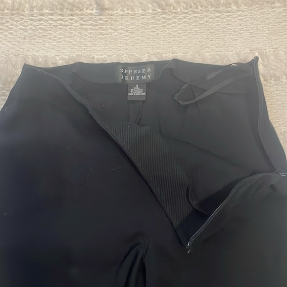 Vintage Spenser Jeremy ankle pants high waisted cotton spandex side zipper black - Picture 3 of 9